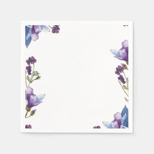 Zarte Frühlingsblumen Lila Blütenflor Serviette