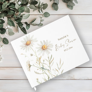 Zarte Gänseblümchen-Blüten Baby Shower Gästebuch