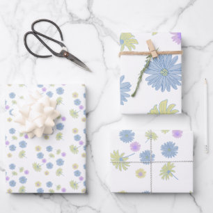 Zarte Gänseblümchen Geschenkpapier Set