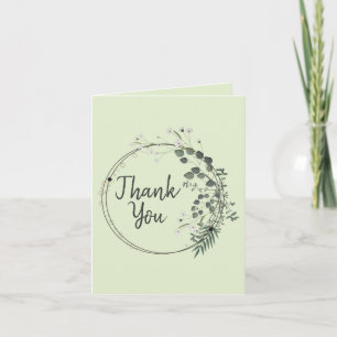 Zarte Grün-Weiße Florale Ringe Personalisiert Karte