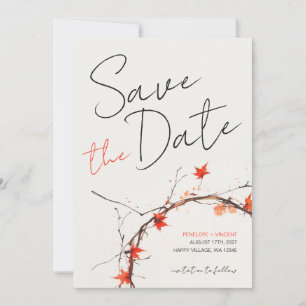 Zarte Hochzeit im Herbst - Rettet das Datum Save The Date
