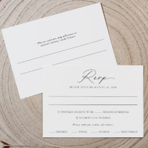 Zarte Kalligrafie-Hochzeits-RSVP-Karte RSVP Karte