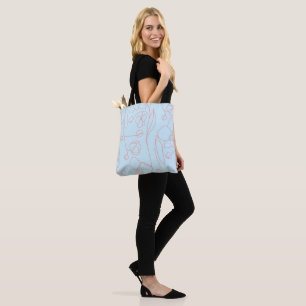Zarte Linien blühen Tasche