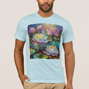 Zarte Lotusblumen blühen im Schnee T-Shirt