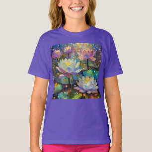 Zarte Lotusblumen blühen im Schnee T-Shirt
