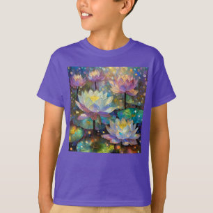 Zarte Lotusblumen blühen im Schnee T-Shirt