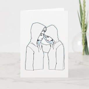 Zarte Minimalistische Liebeskarte Karte