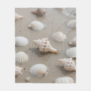 Zarte Muscheln Strand Serenität Fleecedecke