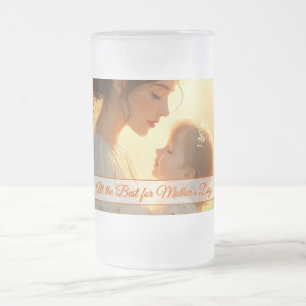 Zarte mütterliche Liebe im blühenden Licht Mattglas Bierglas