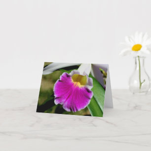 Zarte Orchideenblüten-Fotografie-Notiz Karte