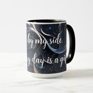 Zarte Ornamente in blau Tasse