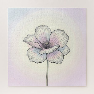 Zarte Pastell-Mohnblume