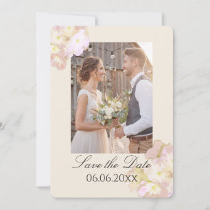 Zarte Pastell-Sommer-Blumen-Foto-Save-the-Date Save The Date