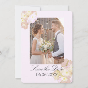 Zarte Pastell-Sommerblumen-Foto-Save-the-Date Save The Date