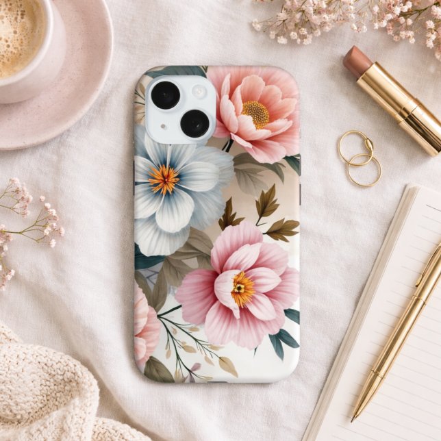 Zarte Pastellblumen Case-Mate iPhone Hülle (Von Creator hochgeladen)