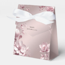 Zarte rosa Blumen Geschenkbox