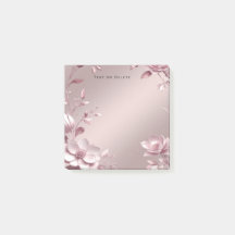 Zarte rosa Blumen-Post-it-Notizen