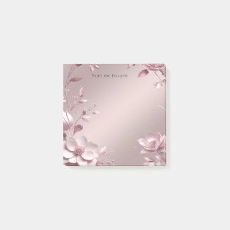 Zarte rosa Blumen-Post-it-Notizen Post-it Klebezettel