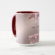 Zarte rosa Blumen-Tasse