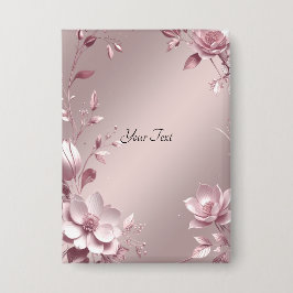 Zarte rosa Blumenknopf Button