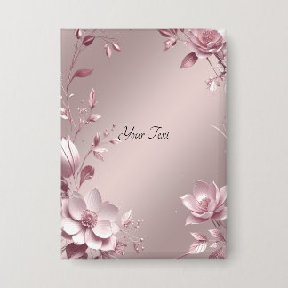 Zarte rosa Blumenknopf Button