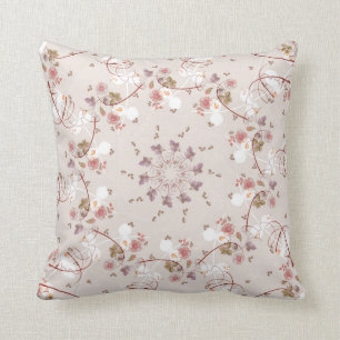 Zarte rosa Blüten Kissen
