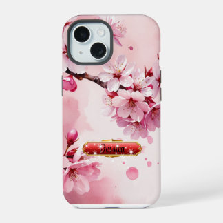 Zarte rosa Kirschblüten iPhone / iPad Hülle iPhone 15 Hülle