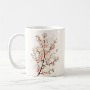 Zarte rosa Kirschblütenzweige Kaffeetasse