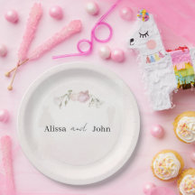 Zarte rosa Rosen & Braut und Bräutigam Kollektion