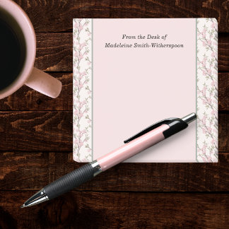 Zarte rosa Rosenknospen Blumen Von meinem Schreibt Post-it Klebezettel