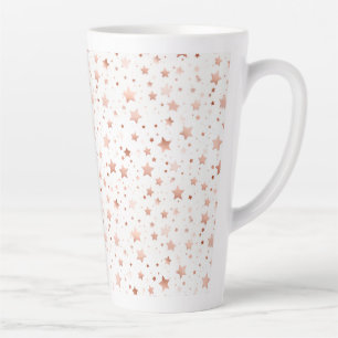 Zarte Rosen-Gold-Sterne Große Latte-Macchiato-Tass Milchtasse