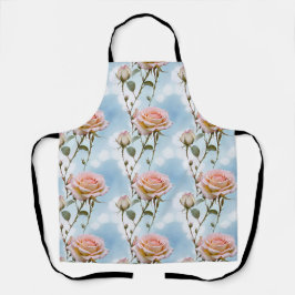 Zarte Rosen in Pastellfarben auf einem Farbverlauf Schürze