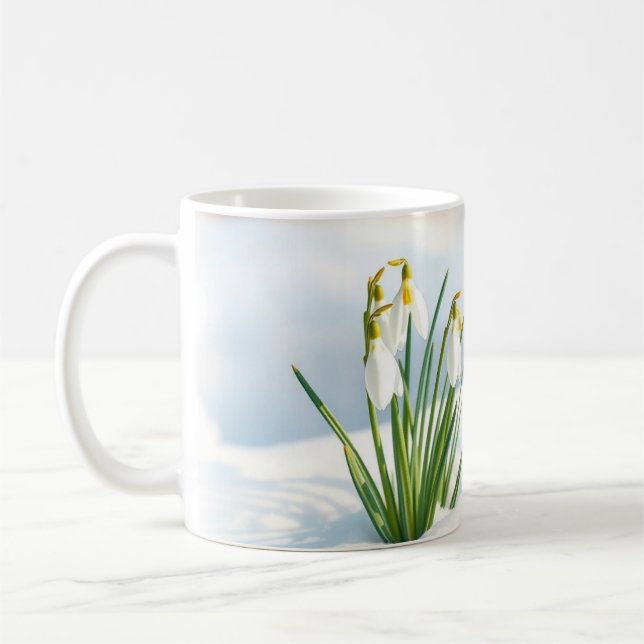 Zarte Schneeglöckchen & Krokusse Tasse (Links)