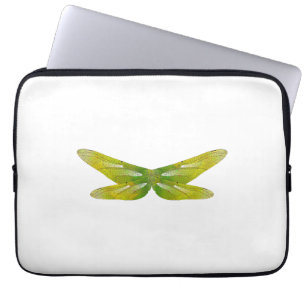 zarte Smaragdgrüne Drachenfliegenflügel Laptopschutzhülle