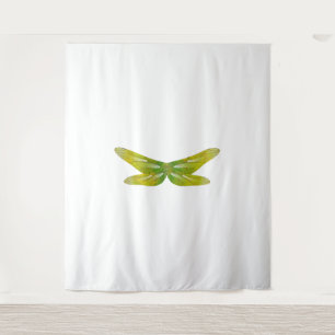 zarte Smaragdgrüne Drachenfliegenflügel Wandteppich