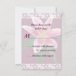 Zarte Stargazer-Lilien-Hochzeitseinladung Einladung