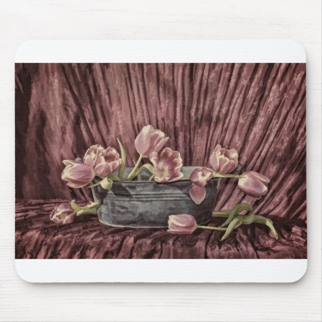 Zarte Tulpen Mousepad (Vorne)