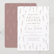 Zarte verstreute Wildblumen Mauve Brautdusche
