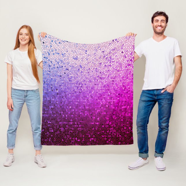 Zarte Violet Mosaik Fleece Blanket (Beispiel)