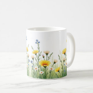 Zarte Wildblumenwiese Kaffeetasse