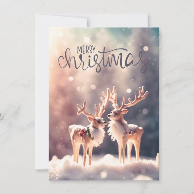  "Zarte Winterfreunde" – Exklusives Design Feiertagskarte (Vorderseite)