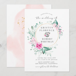 zarter Garten florale elegante Hochzeitsfeier Einl Einladung