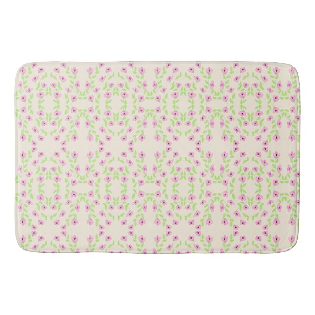 Zarter, rosafarbener Flower Bath Mat Pick Deine Gr Badematte (Vorderseite)