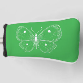 Zarter Schmetterlingsskizze Golf Headcover