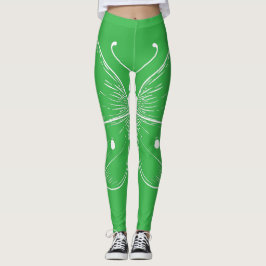 Zarter Schmetterlingsskizze Leggings