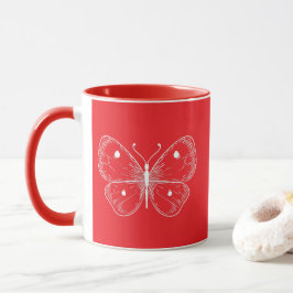 Zarter Schmetterlingsskizze Tasse