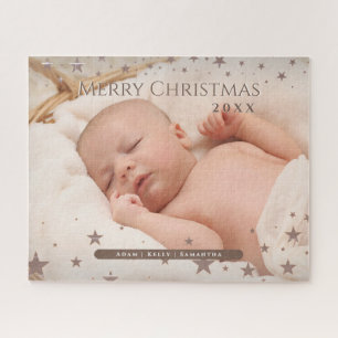 Zarter Sternen-Weihnachten Personalisiertes Foto-F