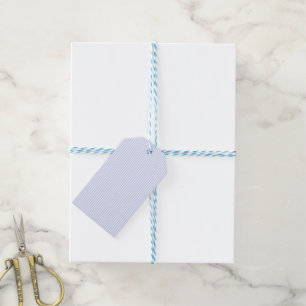 Zartes Babyblau Helles Himmelblau und Weiß gestrei Geschenkanhänger