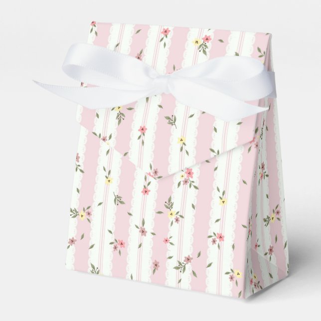Zartes Blumenmuster - Gefälligkeitsboxen Geschenkschachtel (Vorderseite)