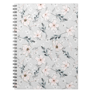 Zartes Blumenmuster. Notizblock